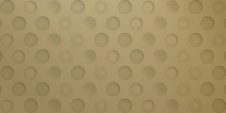 Various 3D circle shape pattern paper cut style on matt gold background vec.. Stock Illustration