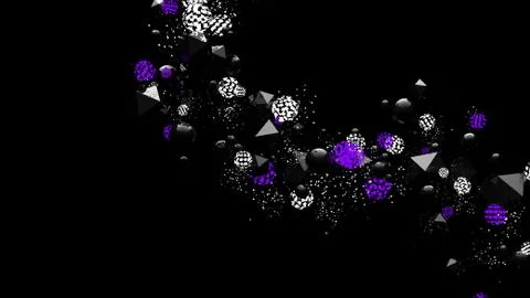 Various 3D geometric elements Stock Illustration