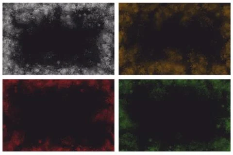 Various abstract banner background frames on black background Illustrazione stock