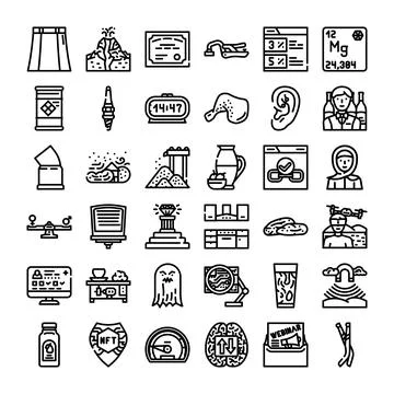 Various abstract concepts and objects collection set Stock Illustration