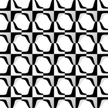 Various abstract geometric patterns, monochrome mosaic backgrounds. Repeatabl 스톡 일러스트