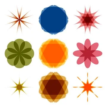 Various abstract geometric symbol set. Isolated on white background. イラスト素材