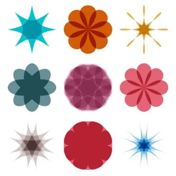 Various abstract geometric symbol set. Isolated on white background. イラスト素材