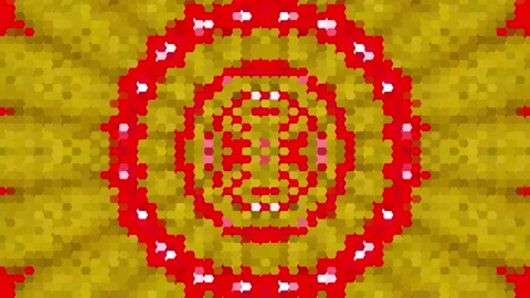  Various abstract shapes shimmering in different colors.Colorful mandala. Stock-Footage 266020938