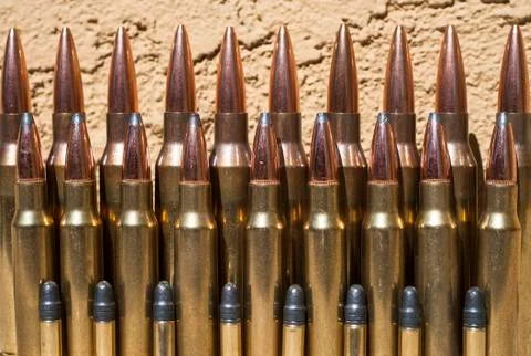 Various ammunition types Stock Photos