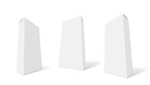 Various Angle 3D Blank Package Box Set Stock Illustration