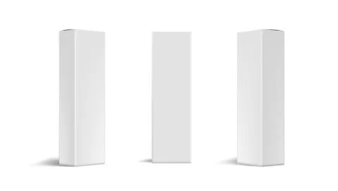 Various Angle 3D Blank Package Box Set Illustrazione stock