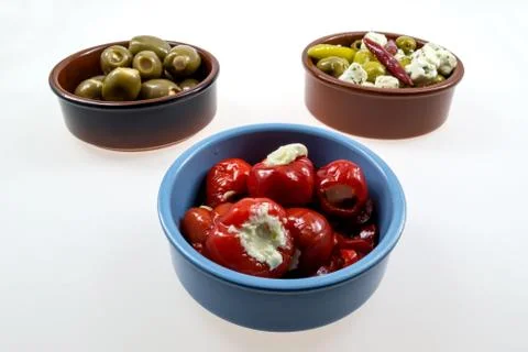 Various antipasti Stock Photos