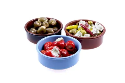Various antipasti Stock Photos
