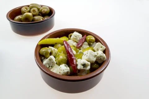 Various antipasti Stock Photos