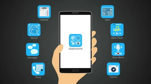 Various application function for smart phone,mobile(included Alpha) Stock Footage 59184560