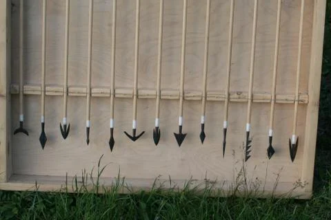 Various arrow tips in showcase 写真素材