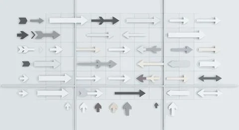 Various arrows and pointers icons Stock Illustration