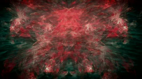 Various background effects behind color changing fractal Stock Footage 114195