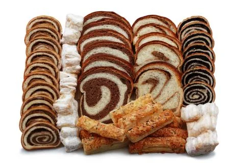 Various baking on white background. Stock Photos
