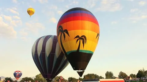 Various balloons in the air Video stock 17883611