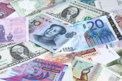 Various banknotes Stock Photos