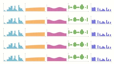 Various bar charts. Video stock 276604702