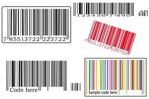 Various barcodes 스톡 일러스트