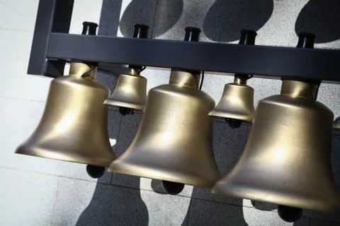 Various bells in a row Stock Photos