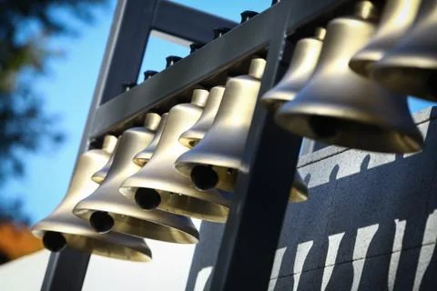 Various bells in a row Stock Photos