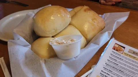 Various Biscuits Texas Roadhouse Restaur... | Stock Video | Pond5