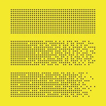 Various black vector multi dot design elements 스톡 일러스트