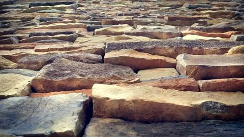 Various Blocks of Brick Background Foto stock