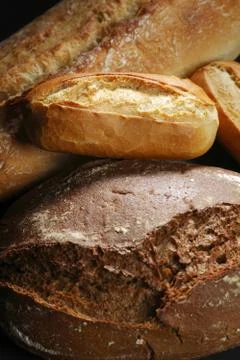Various bread background Stock Photos