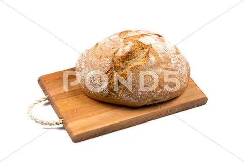 Various of bread on cutting board Stock Photos
