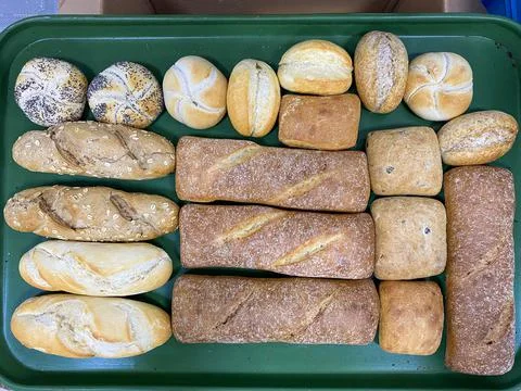 Various breads that can be baked at home Stock Photos