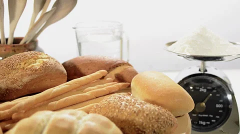 Various breads Video stock 31194834