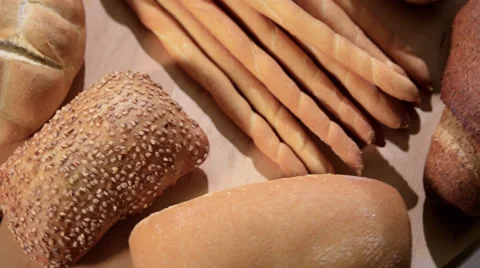 Various breads 스톡 동영상 31343139