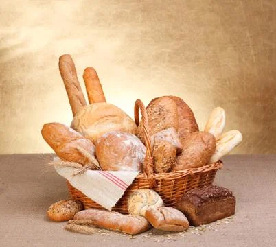 Various breads Stock Photos
