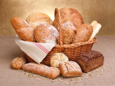 Various breads Stock Photos