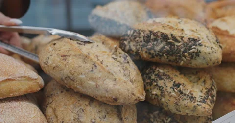 Various breads for sale. Stock Footage 151466340
