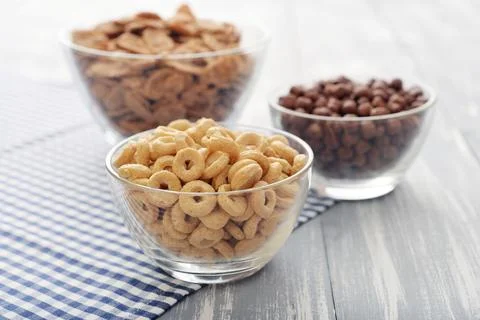 Various breakfast cereals Stock Photos