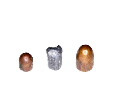 Various bullets on white background Stock Photos
