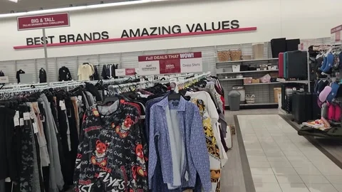 Various Burlington Coat Factory Clothing Retailer Walking Inside of Store