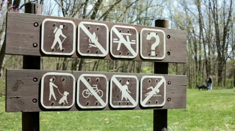 Various Camping Signs Stock Footage 711130