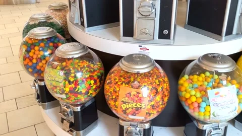 Various Candy Machines Inside of a Shopp... | Stock Video | Pond5