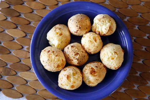 Various cheese bread on a plate - Minas Gerais food Stock Photos