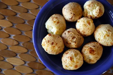 Various cheese bread on a plate - Minas Gerais food Stock Photos