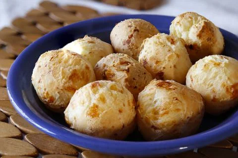 Various cheese bread on a plate - Minas Gerais food Stock Photos