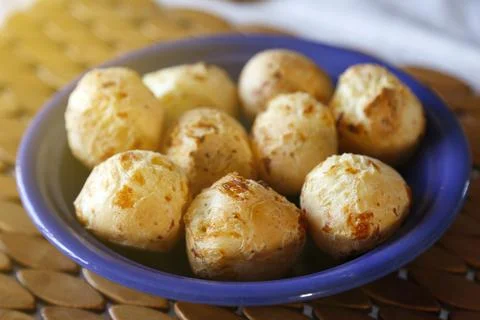 Various cheese bread on a plate - Minas Gerais food Stock Photos