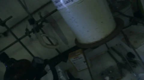 Various Chemicals on display in a laboratory Vidéo 37988136