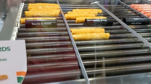 Various Chicken Roller and Taquitos 스톡 동영상 169272696