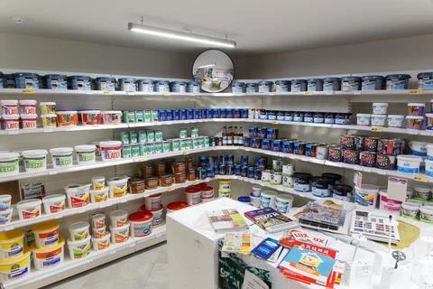 Various choice of hardware tools, home and garden products, DIY and building  Stockfoto's
