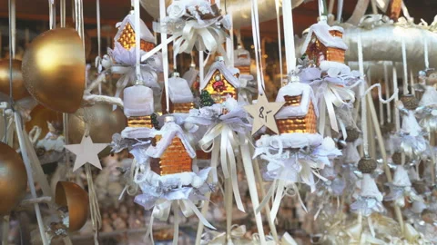 Various Christmas decorations Stock Footage 99310156