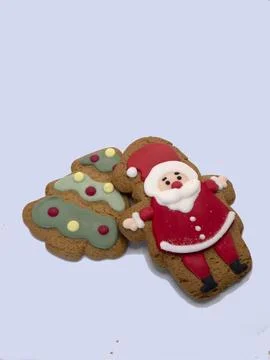 Various Christmas Ginger Biscuits Stock Photos